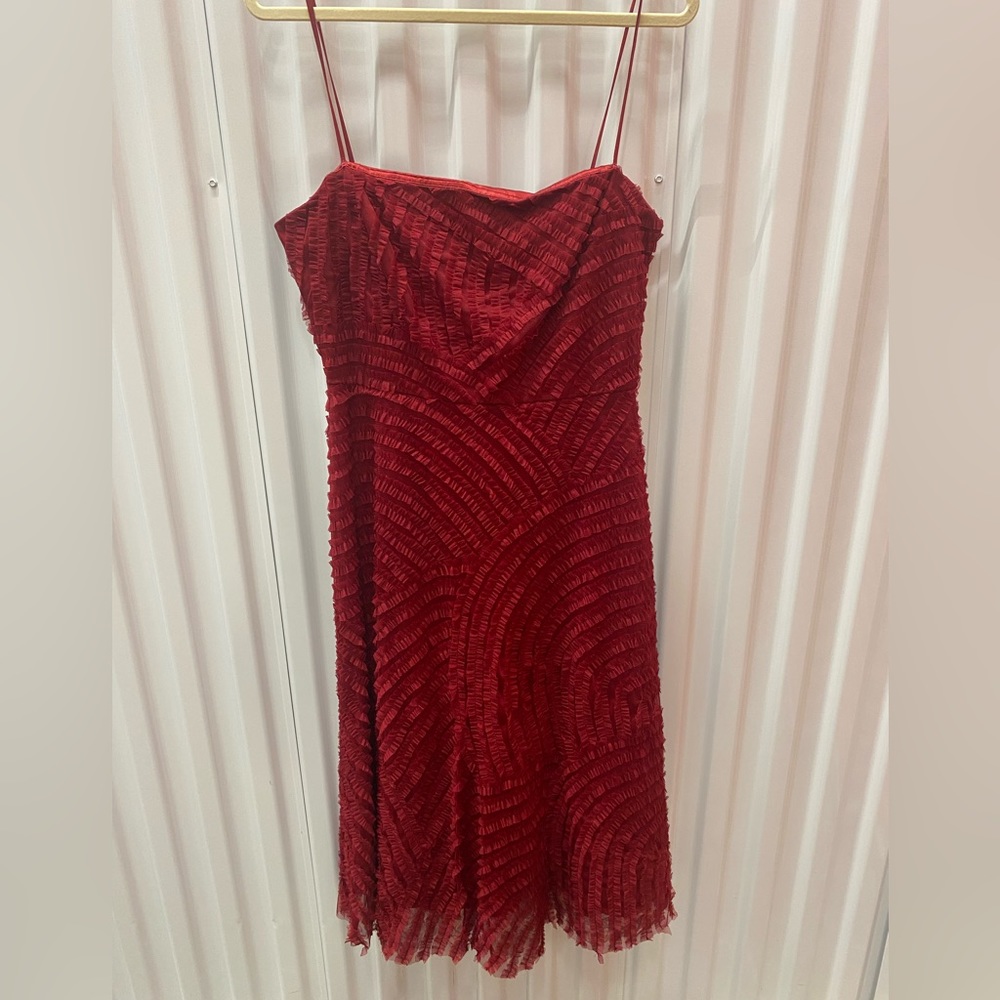 Red BCBG dress